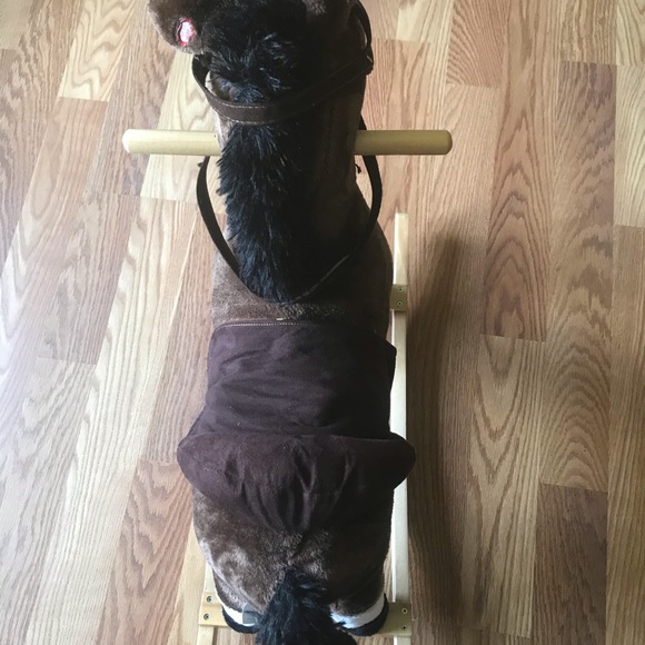 Musical rocking horse brown color for kids - Picture 5 of 6